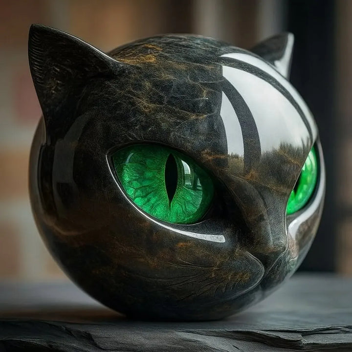 Bellanora - skulpturales Katzenkopf-Ornament