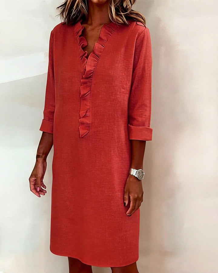 Dorelle - Luftiges Rüschen-Shirtkleid aus Leinen-Mix