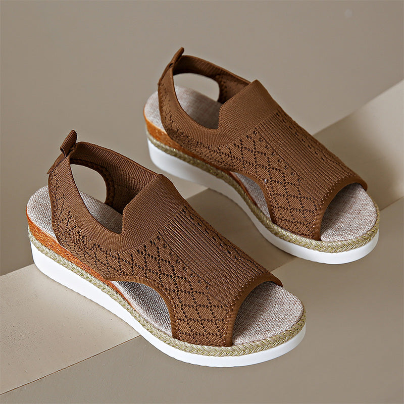 Orianne - atmungsaktive Peep-Toe-Wedges