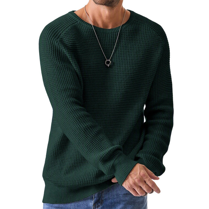 Isric - Strukturierter Strickpullover mit Rundhalsausschnitt