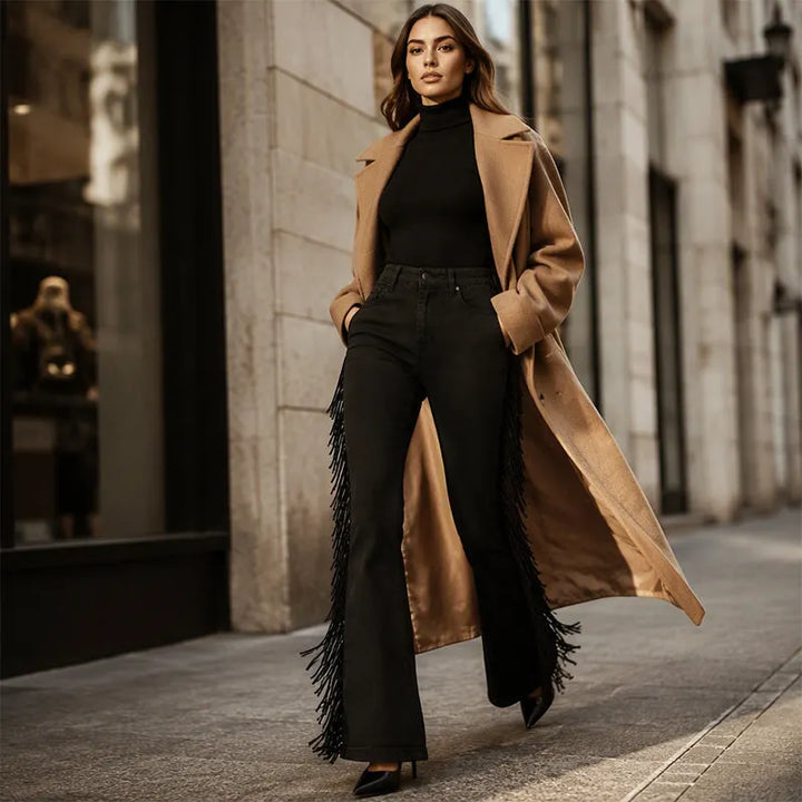 Fiorenne - Fransen-Schlaghose im Western-Stil