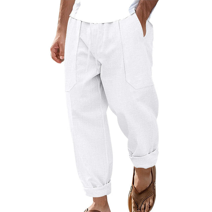Halston - Legere Leinenmix-Hose