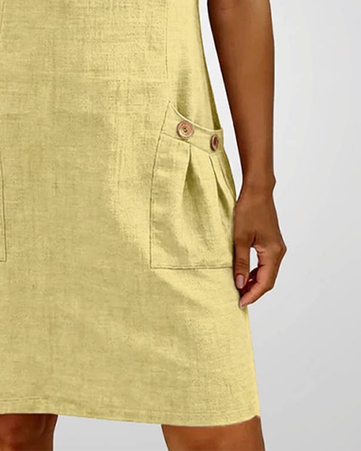 Girella - Luftiges A-Linien-Kleid aus Leinen