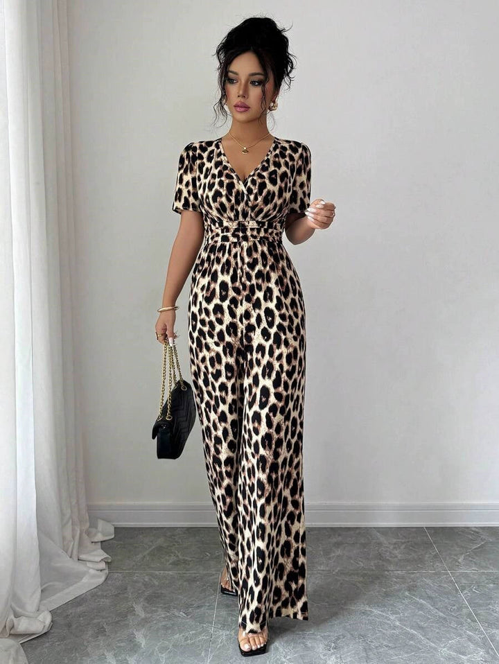 Eveliora - Eleganter Jumpsuit mit Animalprint