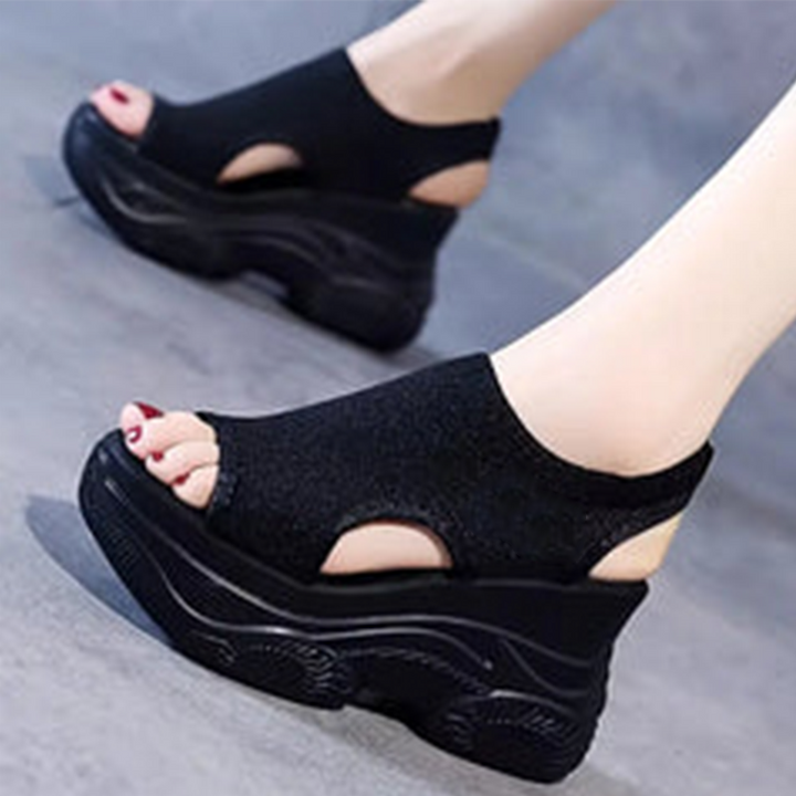 Calina - Plateau-Sandalen mit offener Zehenpartie