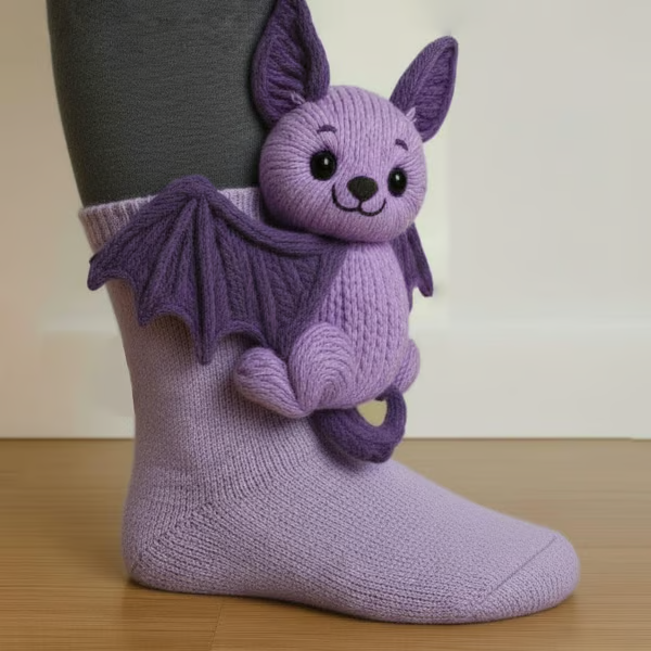 Chiara - Gestrickte Socken mit Tiermotiv