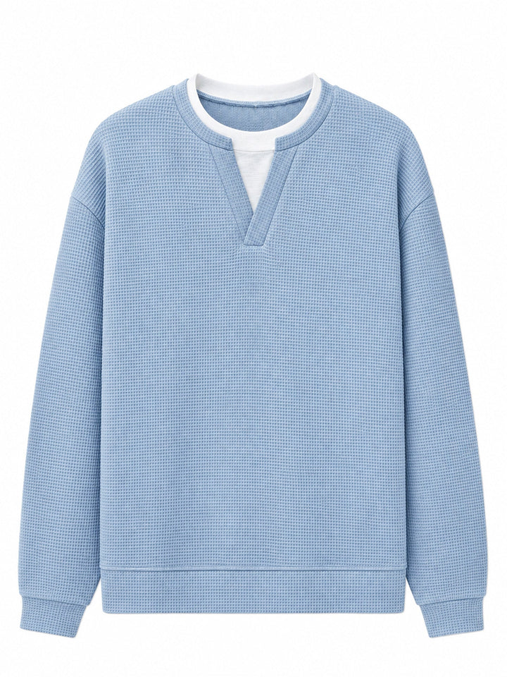 Oswald - Langarmshirt mit Waffelstruktur