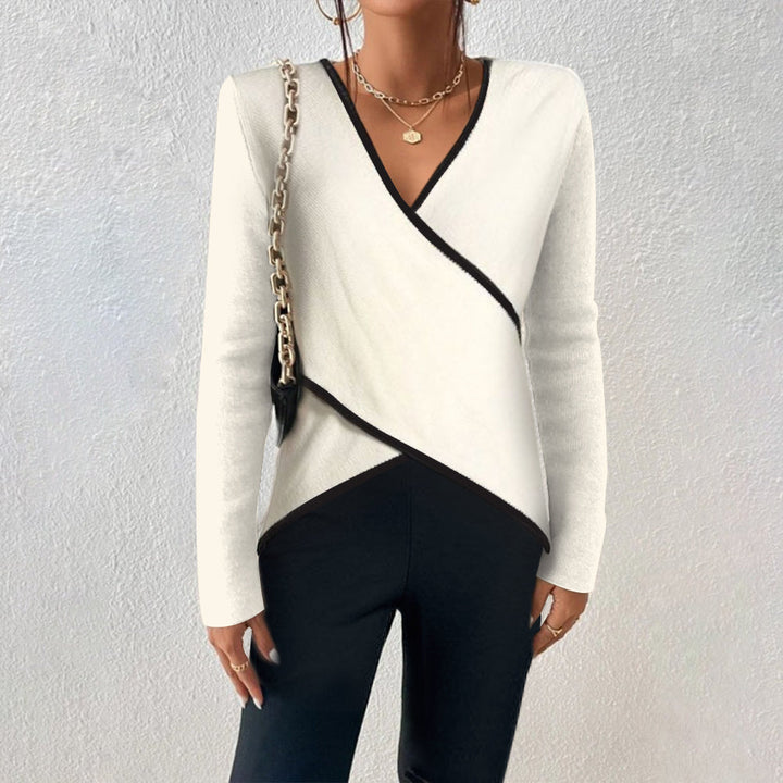 Arceline - Weicher V-Ausschnitt-Pullover