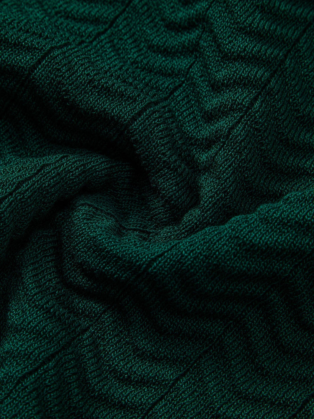 Arleno - Strukturiertes Strickpoloshirt mit V-Ausschnitt