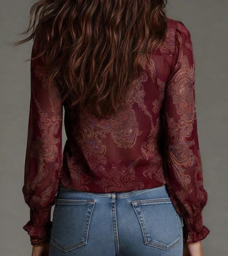 Taviana - Bluse mit weicher Haptik und Rüschen-Details
