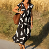 Tallisia - Midikleid mit V-Ausschnitt und weichem Griff