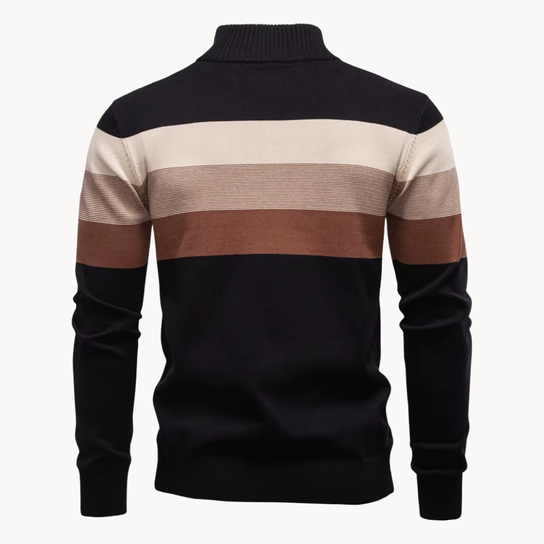 Sylvar - Stretchstrick-Viertelreißverschluss-Pullover