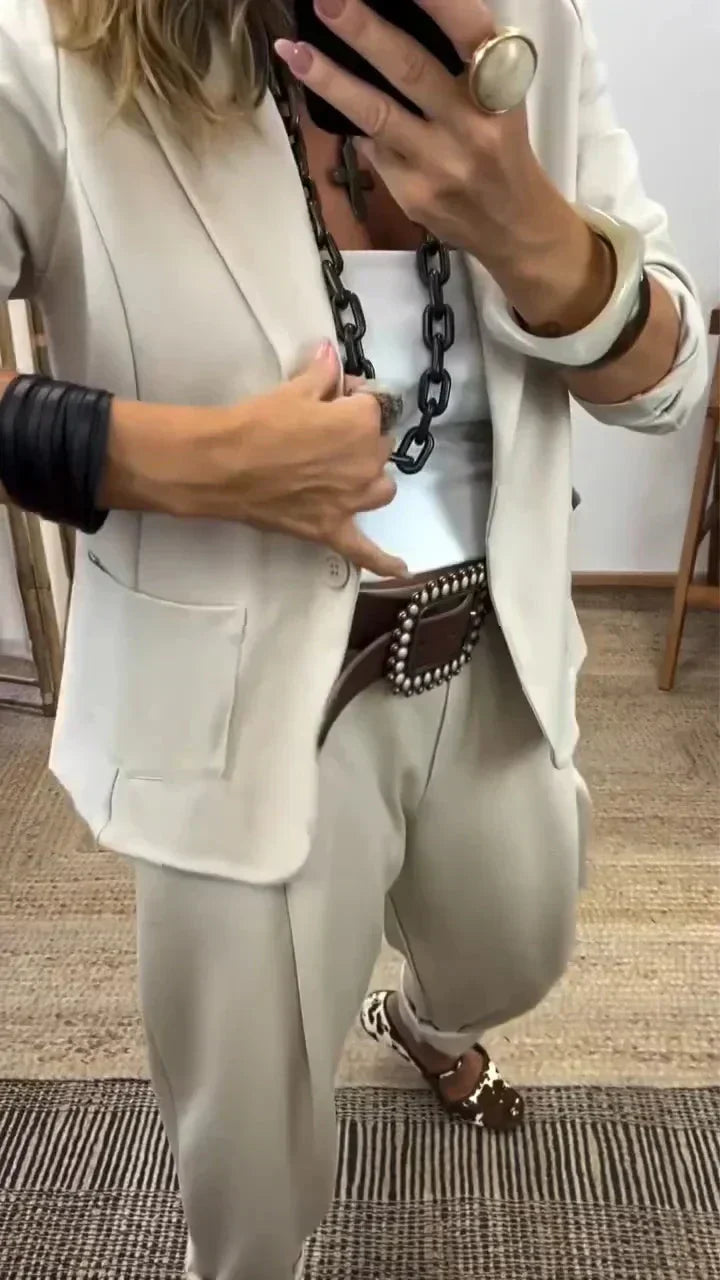 Rosina - Weiches Blazer- und Hosen-Set