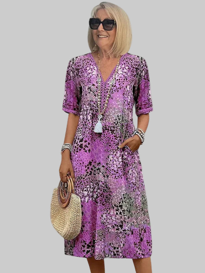 Marisse - Soft-Touch-Midikleid mit Blumenprint