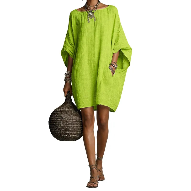 Sabina - Schulterfreies Midikleid mit weicher Haptik