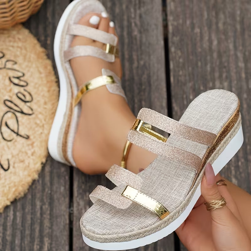 Lindsey - Orthopädische Plateausandalen