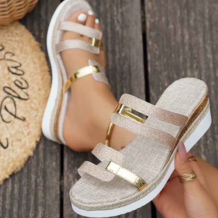 Lindsey - Orthopädische Plateausandalen