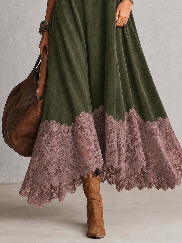 Pamina - A-Linien-Kleid mit Spitzeneinsatz