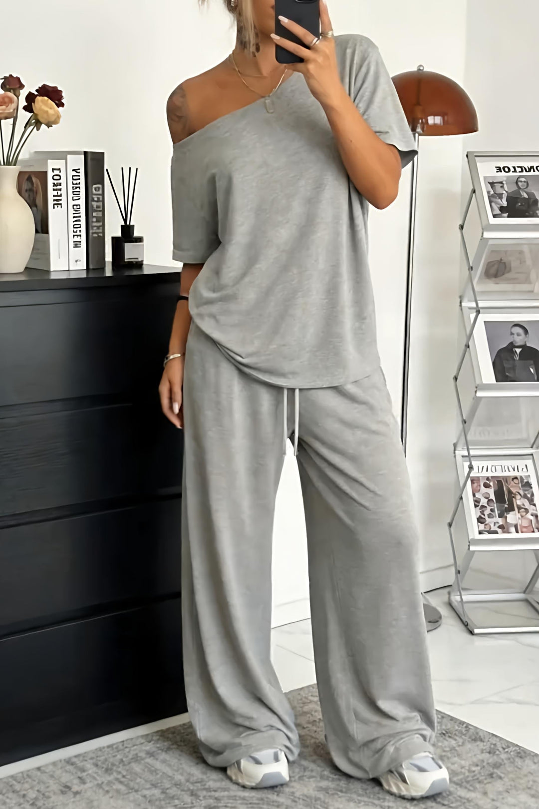 Cosima - Locker geschnittenes Set aus Oberteil und Hose