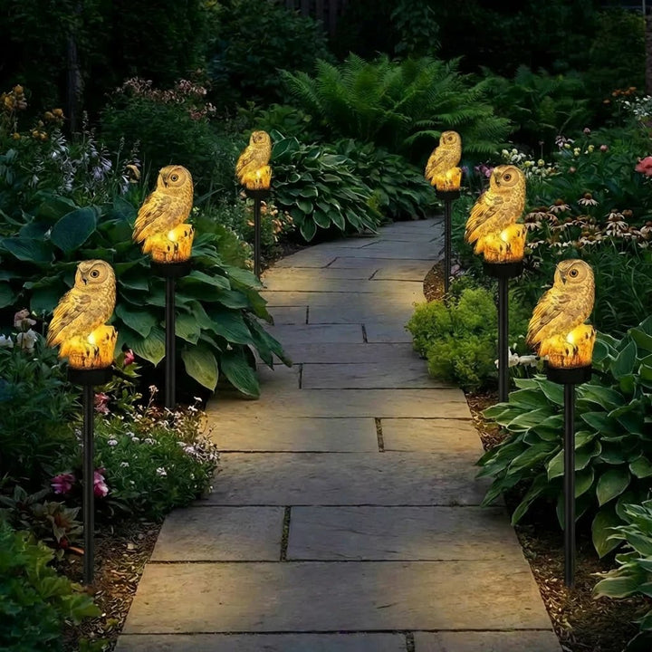 Amora - Dekorative Eulen-Gartenlampe