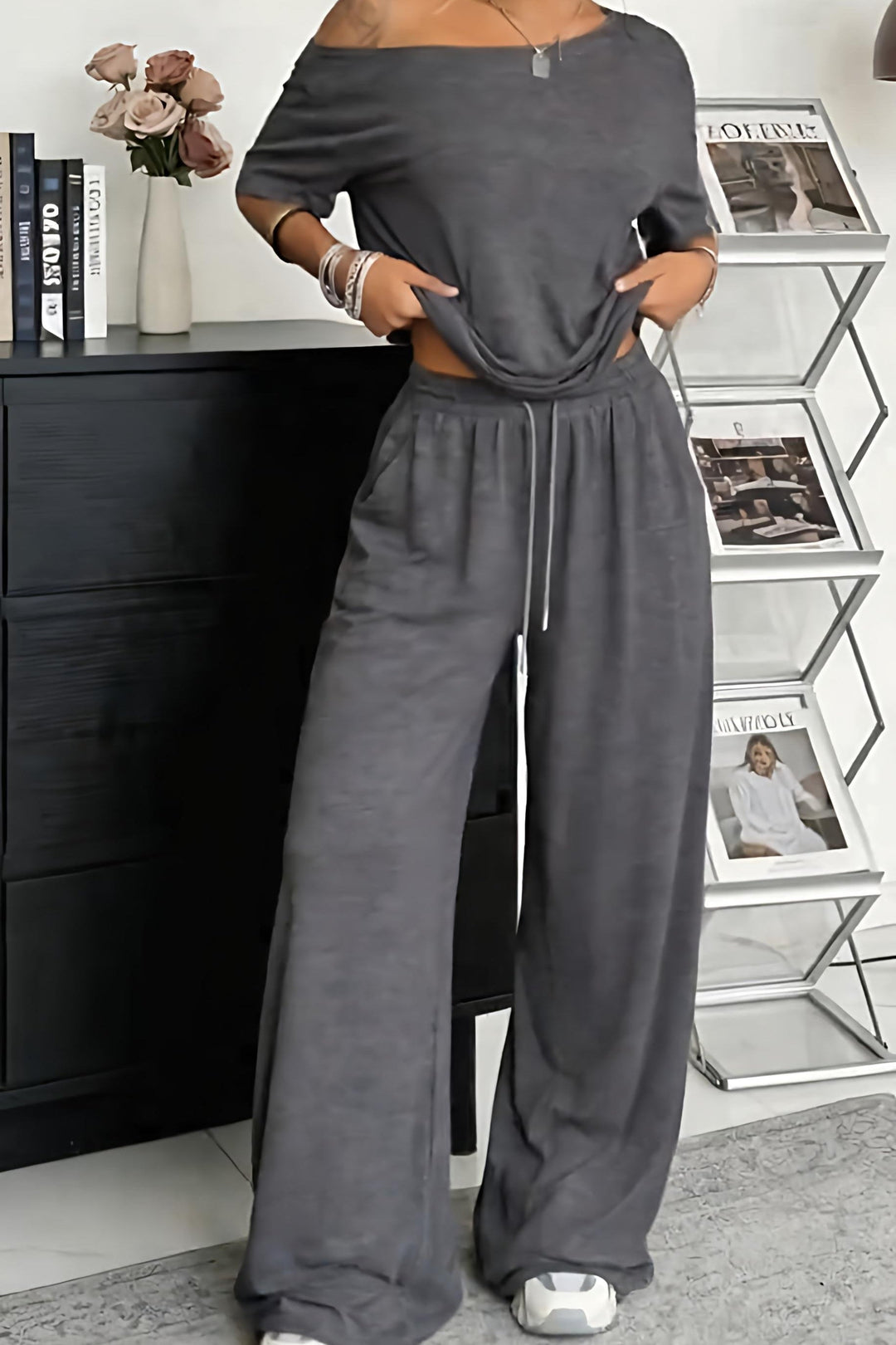 Cosima - Locker geschnittenes Set aus Oberteil und Hose