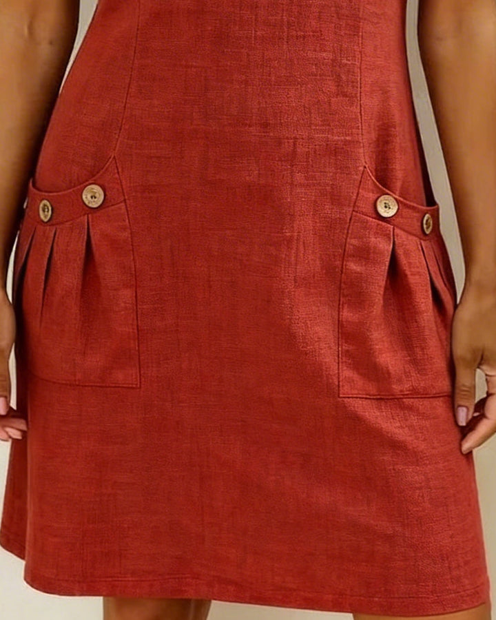 Dariae - A-Linien-Kleid aus Leinenmix