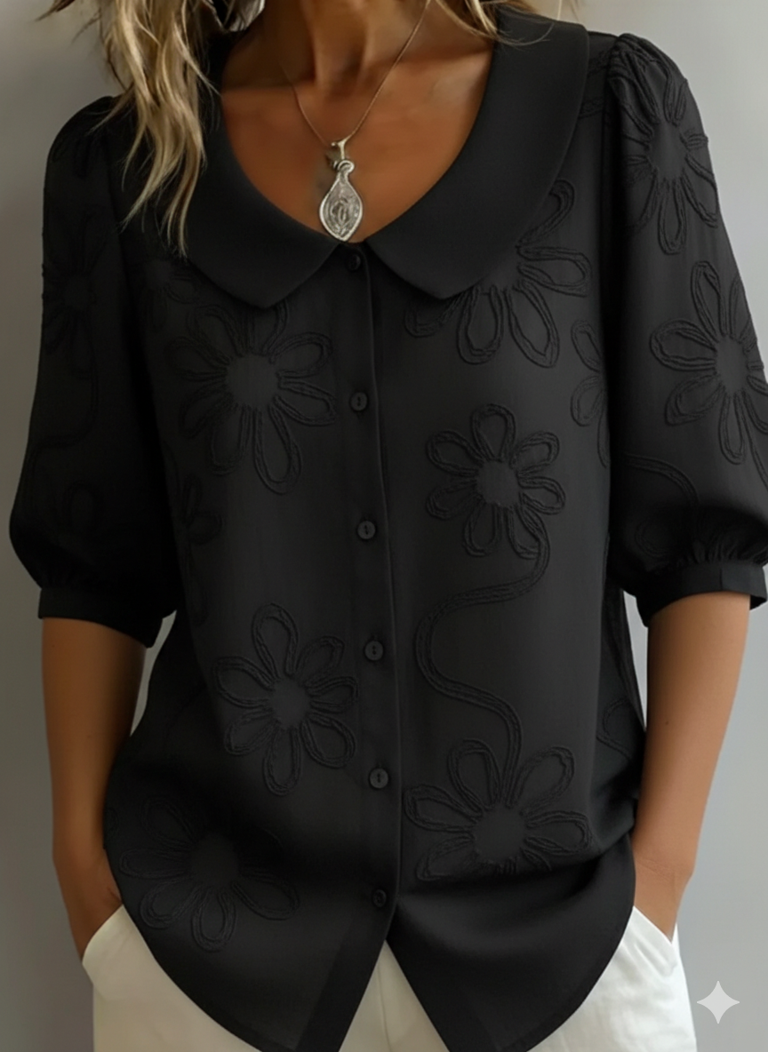 Perina - Soft-Touch-Bluse mit Blumenmuster