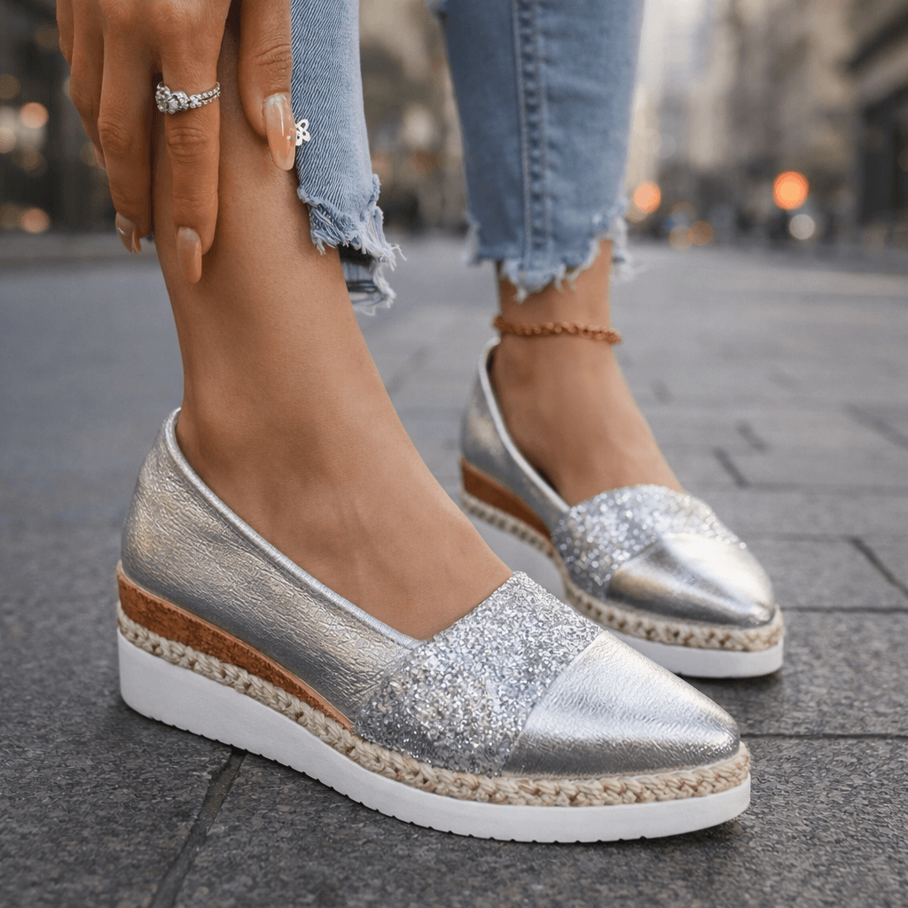 Kirsty - Glitzernde Keilsneaker