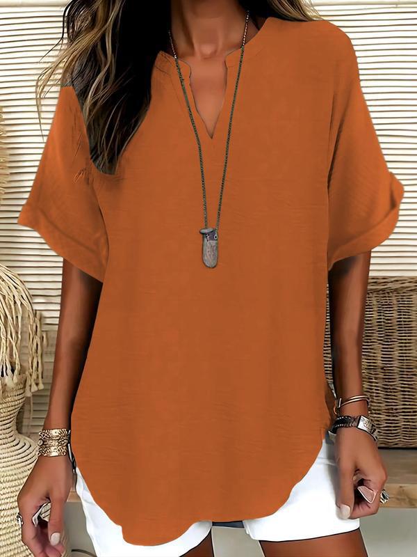 Xalina - Bluse mit weicher Haptik und Ausschnitt-Detail