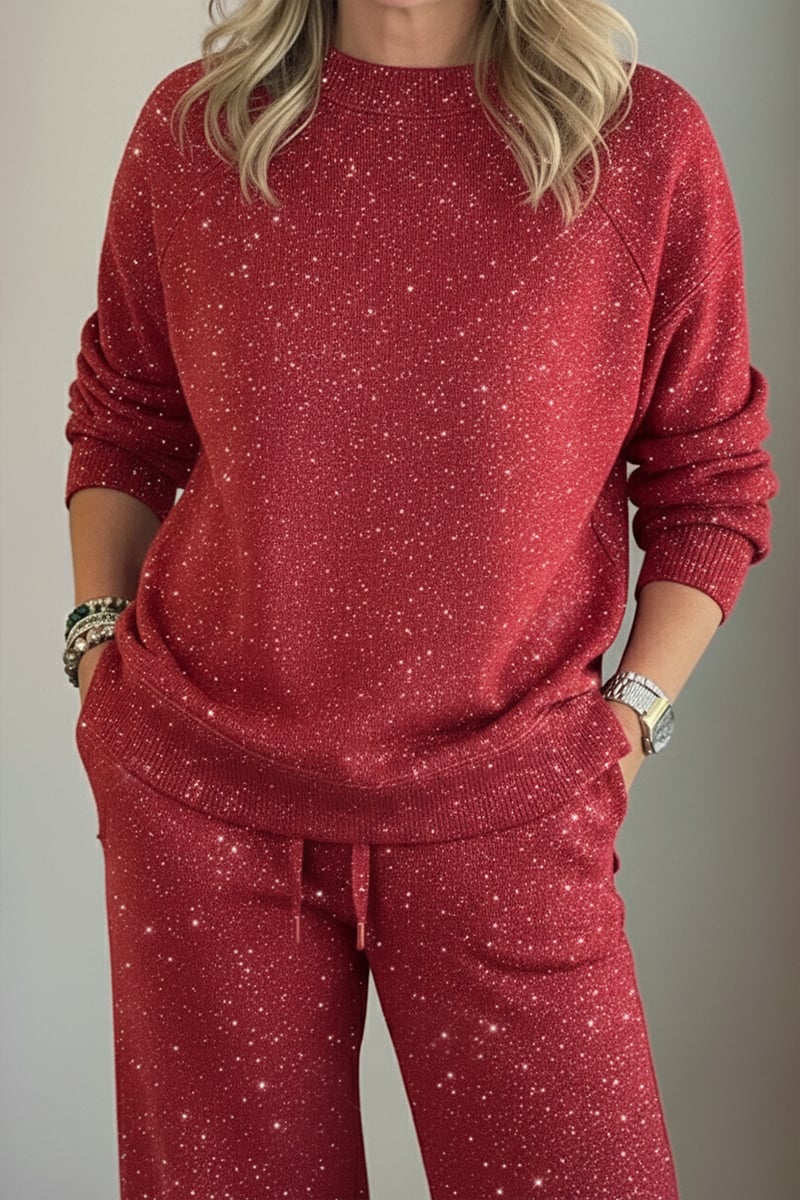 Celia - Zweiteiler aus Jacke und Hose mit schimmerndem Finish