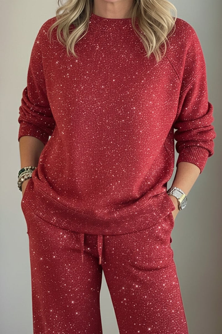 Celia - Zweiteiler aus Jacke und Hose mit schimmerndem Finish