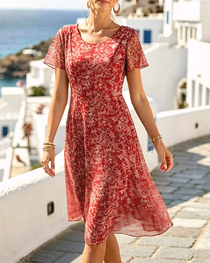 Kynara - Knielanges Printkleid