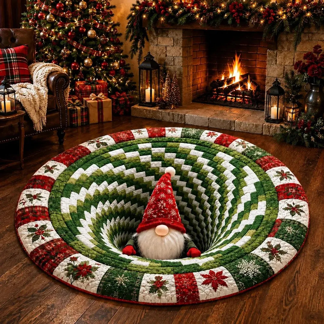 Adelie - Runder festlicher Weihnachtsteppich