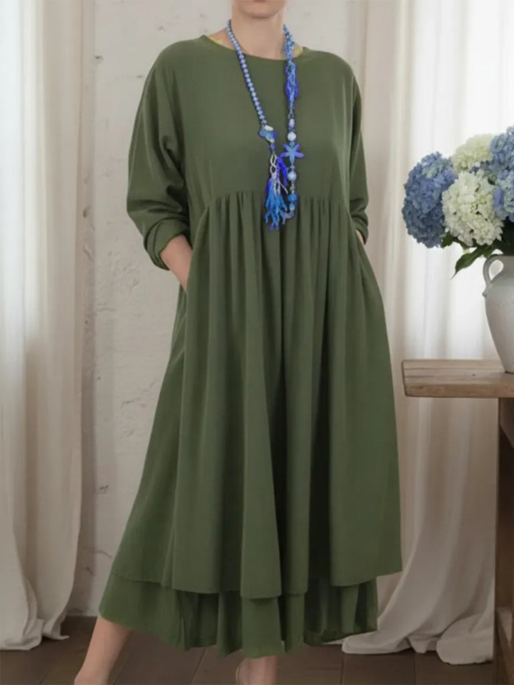 Agatha - Midilanges A-Linien-Kleid mit Soft-Touch-Finish