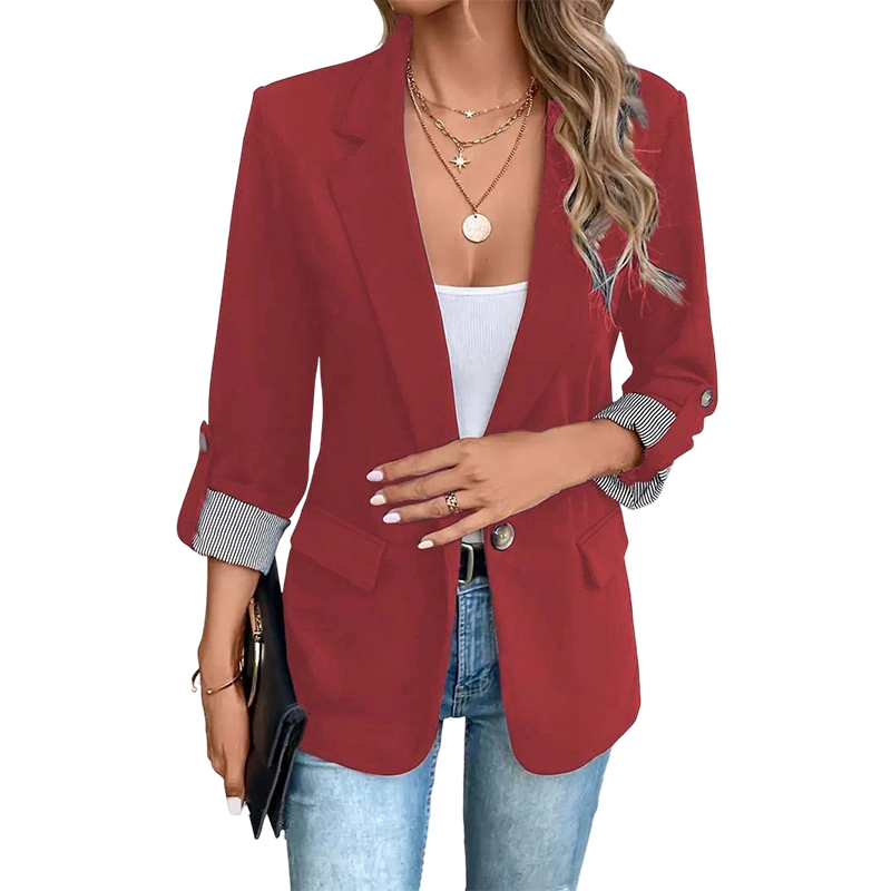 Celenya - Klassischer Blazer mit hochgekrempelten Ärmeln