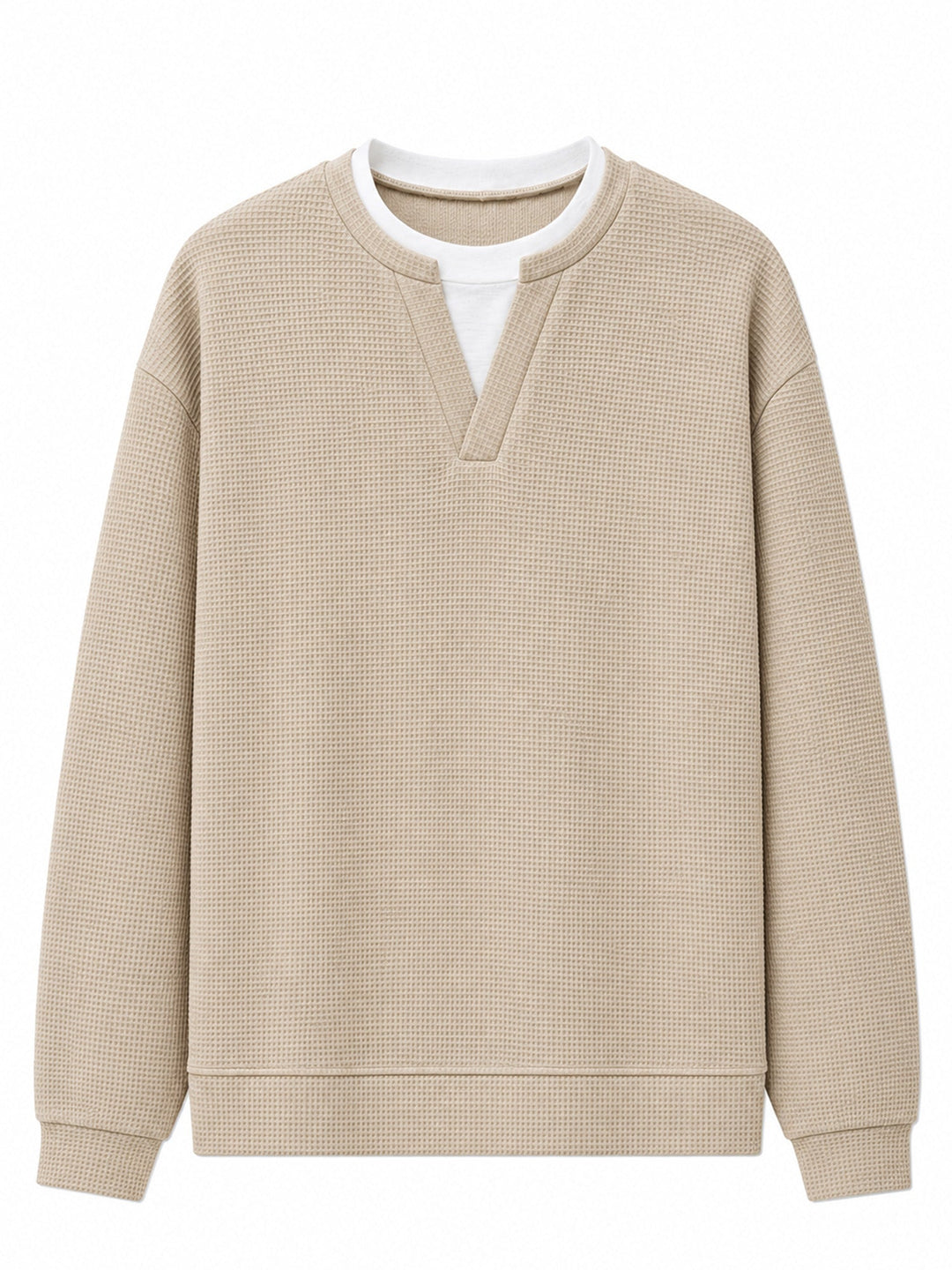 Oswald - Langarmshirt mit Waffelstruktur