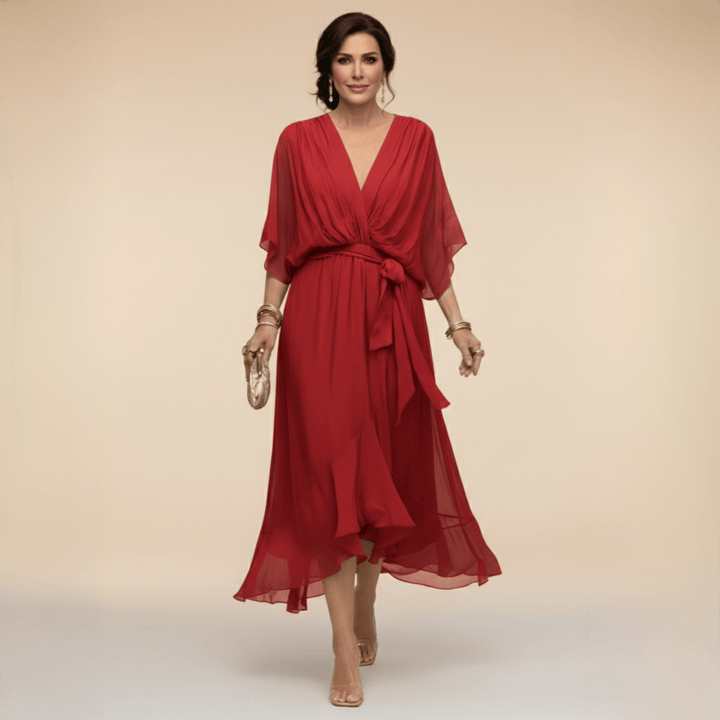 Mirabelle - Luftiges V-Ausschnitt-Kleid