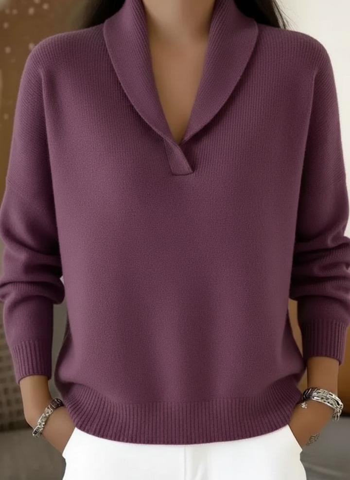 Cybele - Soft-Touch V-Ausschnitt-Pullover