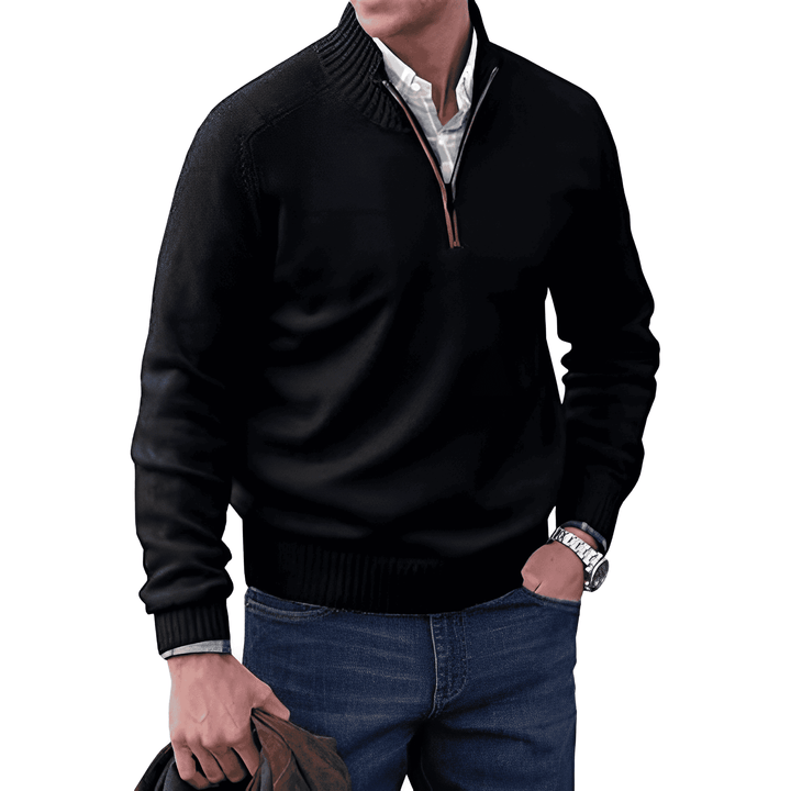 Saven - Half-Zip-Pullover mit weicher Haptik