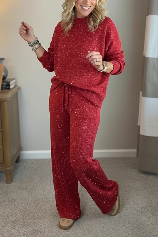 Celia - Zweiteiler aus Jacke und Hose mit schimmerndem Finish