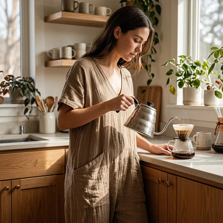Evelisse - Luftiger Jumpsuit mit Fledermausärmeln und Taschen
