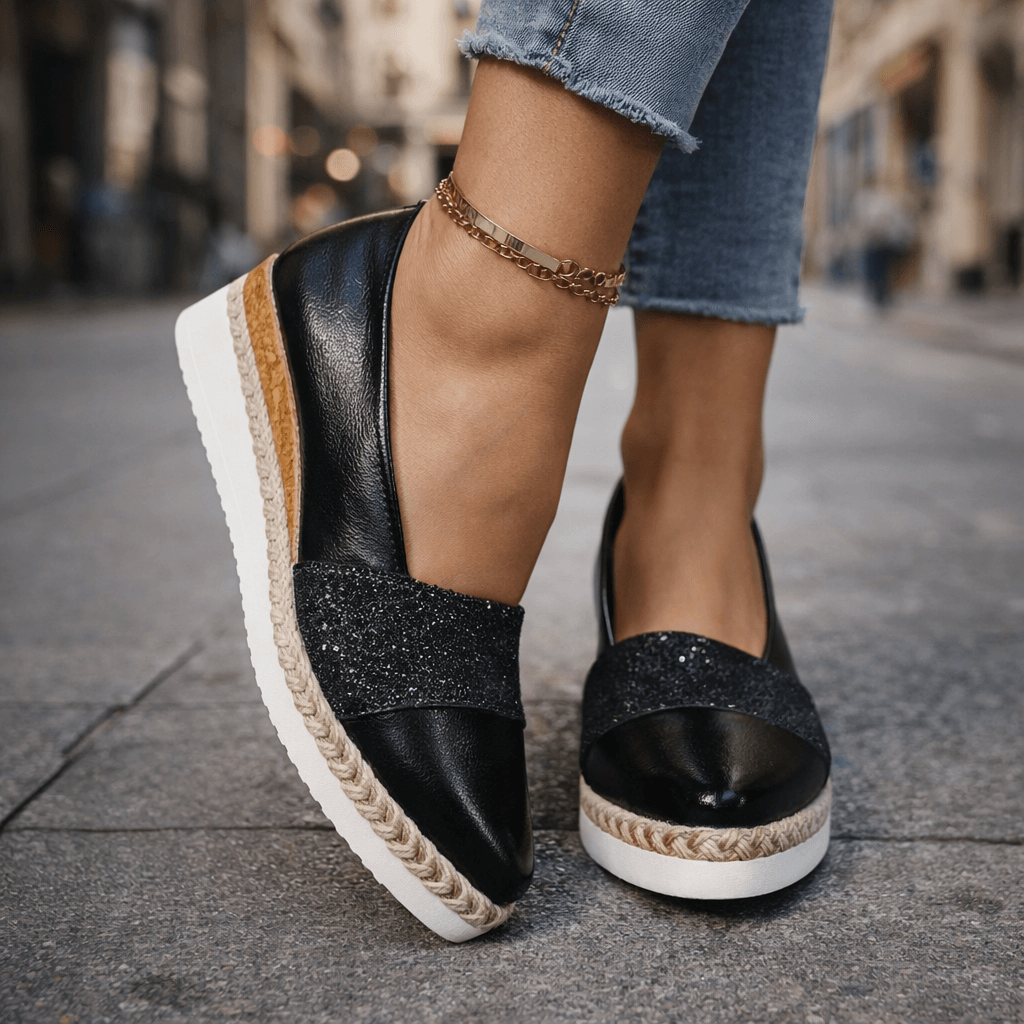 Kirsty - Glitzernde Keilsneaker