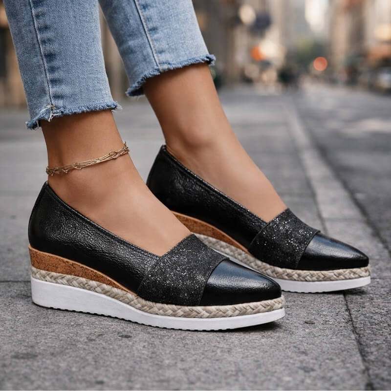 Kirsty - Glitzernde Keilsneaker