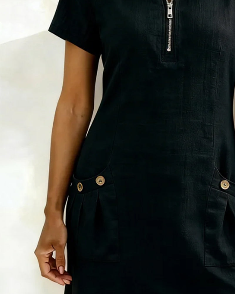 Ravelle - A-Linien-Kleid aus Leinen mit weicher Haptik