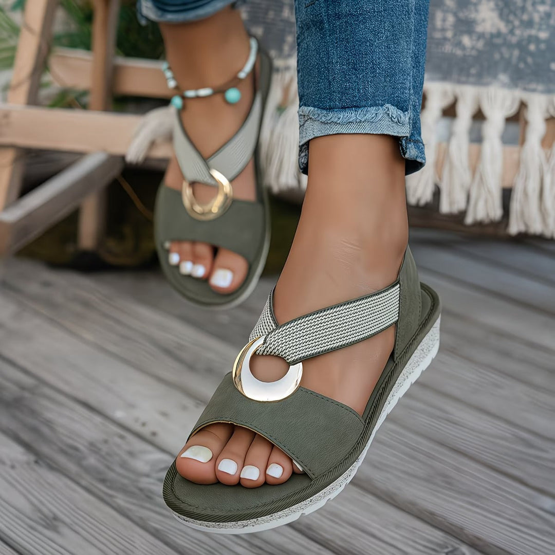 Toriae - Riemchensandalen mit Ring-Detail