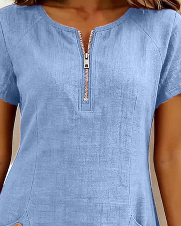 Girella - Luftiges A-Linien-Kleid aus Leinen