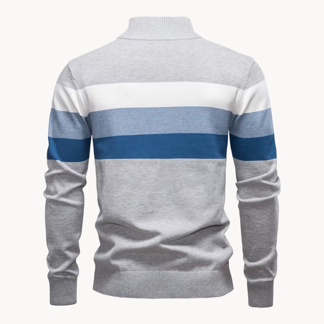Sylvar - Stretchstrick-Viertelreißverschluss-Pullover