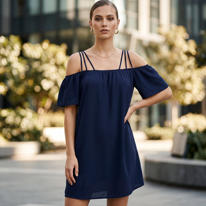 Alissia - Luftiges schulterfreies Kleid