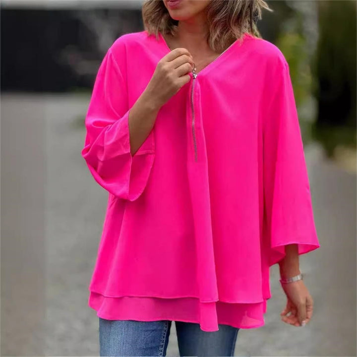 Brinavelle - Fließende Chiffon-Tunikabluse