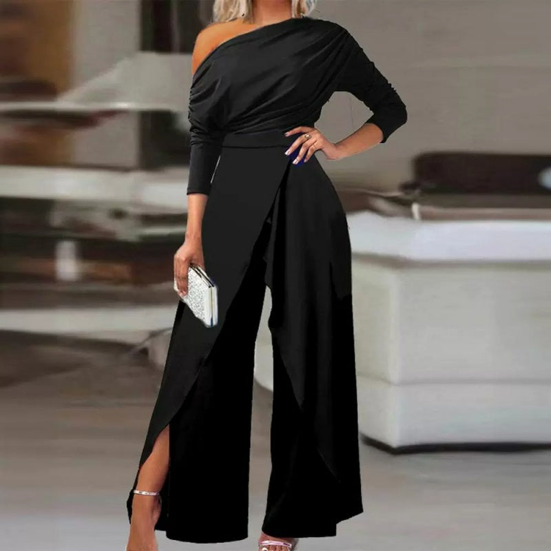 Vivia - Eleganter One-Shoulder-Jumpsuit mit weitem Bein